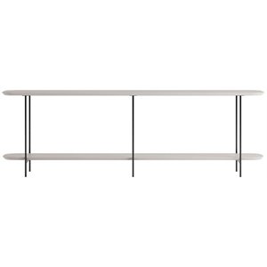 celine metal side table console in off white