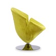 Manhattan Comfort Tulip Velvet Swivel Accent Chair in Green/Chrome