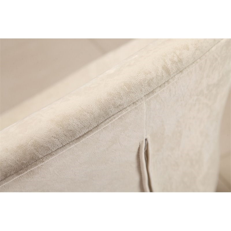 Manhattan Comfort Tulip Velvet Swivel Accent Chair in White/Chrome