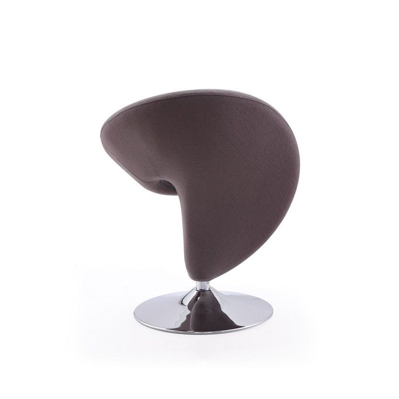 Manhattan Comfort Curl Contemporary Fabric Swivel Accent Chair in Gray