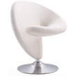 Manhattan Comfort Curl Contemporary Fabric Swivel Accent Chair in Cream