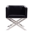 Manhattan Comfort HollyWood Faux Leather Accent Lounge Chair in Black