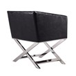 Manhattan Comfort HollyWood Faux Leather Accent Lounge Chair in Black