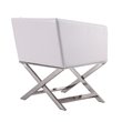 Manhattan Comfort HollyWood Faux Leather Accent Lounge Chair in White