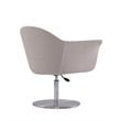Manhattan Comfort Voyager Fabric Height Adjustable Accent Chair in Barley Gray