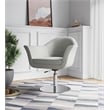Manhattan Comfort Voyager Fabric Height Adjustable Accent Chair in Barley Gray