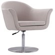 Manhattan Comfort Voyager Fabric Height Adjustable Accent Chair in Barley Gray