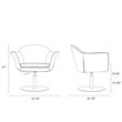 Manhattan Comfort Voyager Fabric Height Adjustable Accent Chair in Smokey Blue
