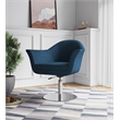 Manhattan Comfort Voyager Fabric Height Adjustable Accent Chair in Smokey Blue
