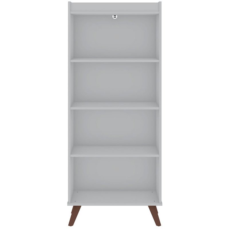 Manhattan Comfort Hampton 4Tier Solid Wood Bookcase in White