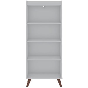 hampton wood 4 tier bookcase in white