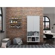 Manhattan Comfort Hampton 6-Shelf Wood Display Cabinet in White