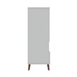 Manhattan Comfort Hampton 6-Shelf Wood Display Cabinet in White