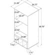 Manhattan Comfort Hampton 6-Shelf Wood Display Cabinet in Off White