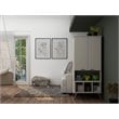Manhattan Comfort Hampton 6-Shelf Wood Display Cabinet in Off White