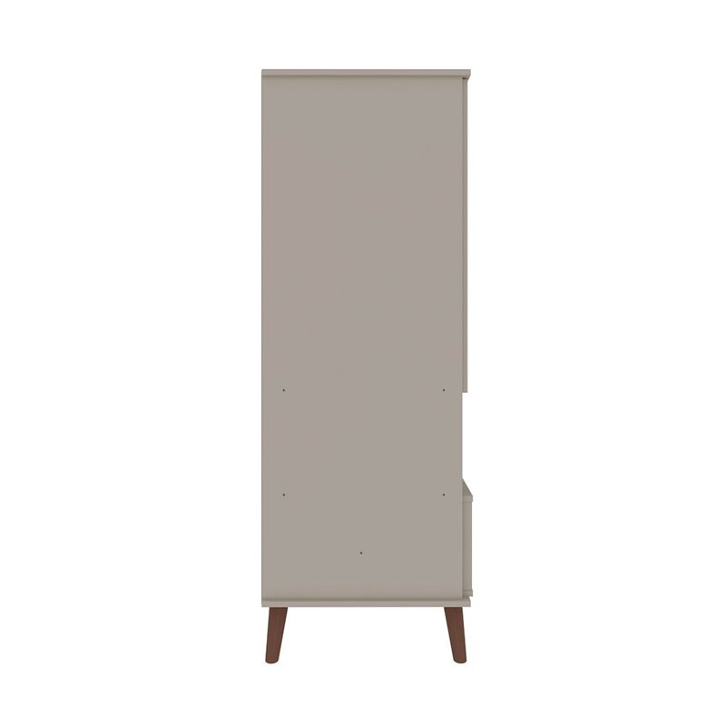 Manhattan Comfort Hampton 6-Shelf Wood Display Cabinet in Off White