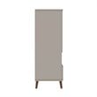 Manhattan Comfort Hampton 6-Shelf Wood Display Cabinet in Off White