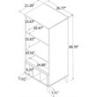 Manhattan Comfort Hampton 6-Shelf Wood Display Cabinet in Maple/Off White