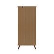 Manhattan Comfort Hampton 6-Shelf Wood Display Cabinet in Maple/Off White