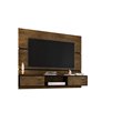 Manhattan Comfort Vernon Floating Wood Entertainment Center in Brown/Black