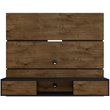 Manhattan Comfort Vernon Floating Wood Entertainment Center in Brown/Black