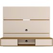 Manhattan Comfort Vernon Floating Wood Entertainment Center in Off White