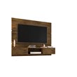 Manhattan Comfort Vernon Floating Wood Entertainment Center in Brown