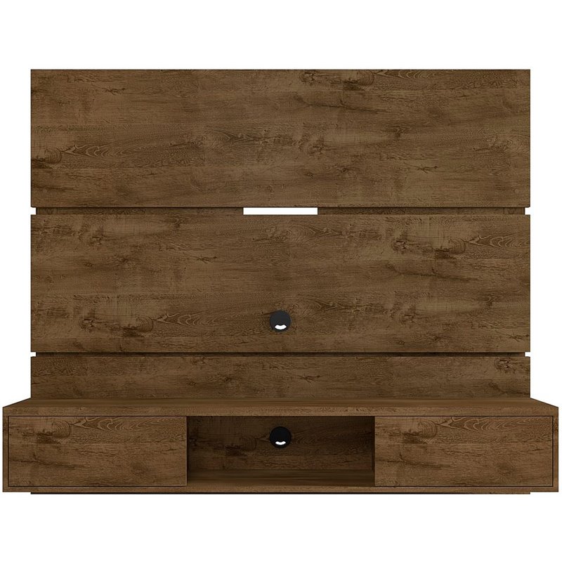 Manhattan Comfort Vernon Floating Wood Entertainment Center in Brown