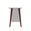 Manhattan Comfort Hampton Wood Home Office Desk with 3 Cubby Spaces in White