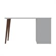 Manhattan Comfort Hampton Wood Home Office Desk with 3 Cubby Spaces in White