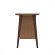 Manhattan Comfort Hampton Wood Home Office Desk with 3 Cubby Spaces in Maple