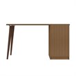 Manhattan Comfort Hampton Wood Home Office Desk with 3 Cubby Spaces in Maple
