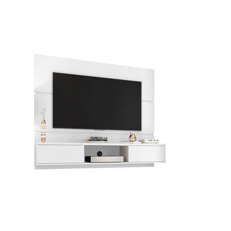 Manhattan Comfort Vernon Floating Wood Entertainment Center in White