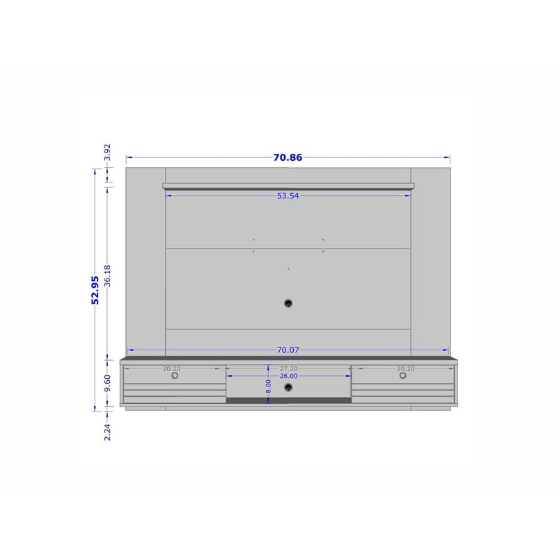 Manhattan Comfort Liberty Wood Entertainment Center for TVs up to 65