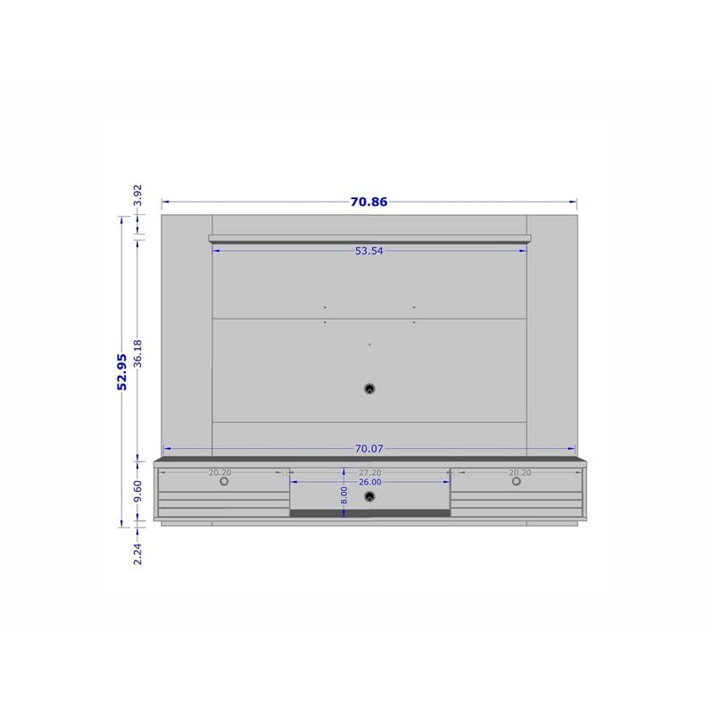 Manhattan Comfort Liberty Wood Entertainment Center for TVs up to 65