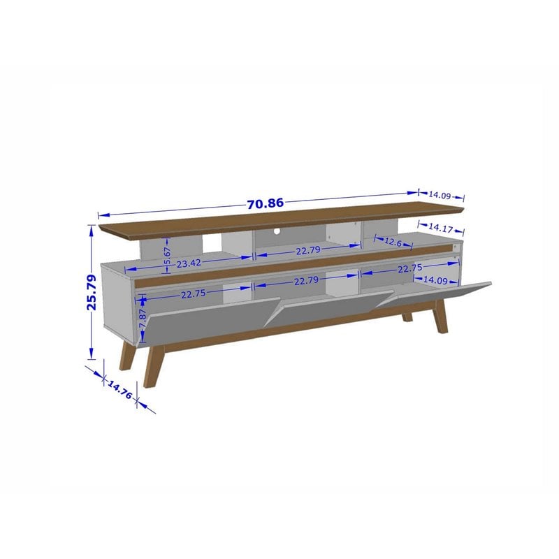 Manhattan Comfort Yonkers Wood TV Stand for TVs up to 65