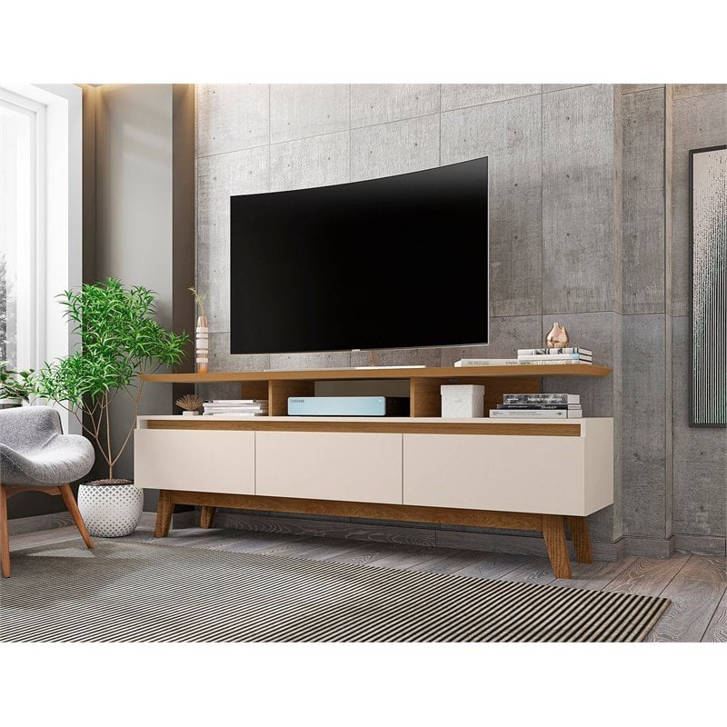 Manhattan Comfort Yonkers Wood TV Stand for TVs up to 65