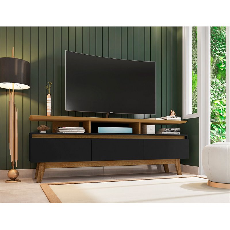 Manhattan Comfort Yonkers Wood TV Stand for TVs up to 65