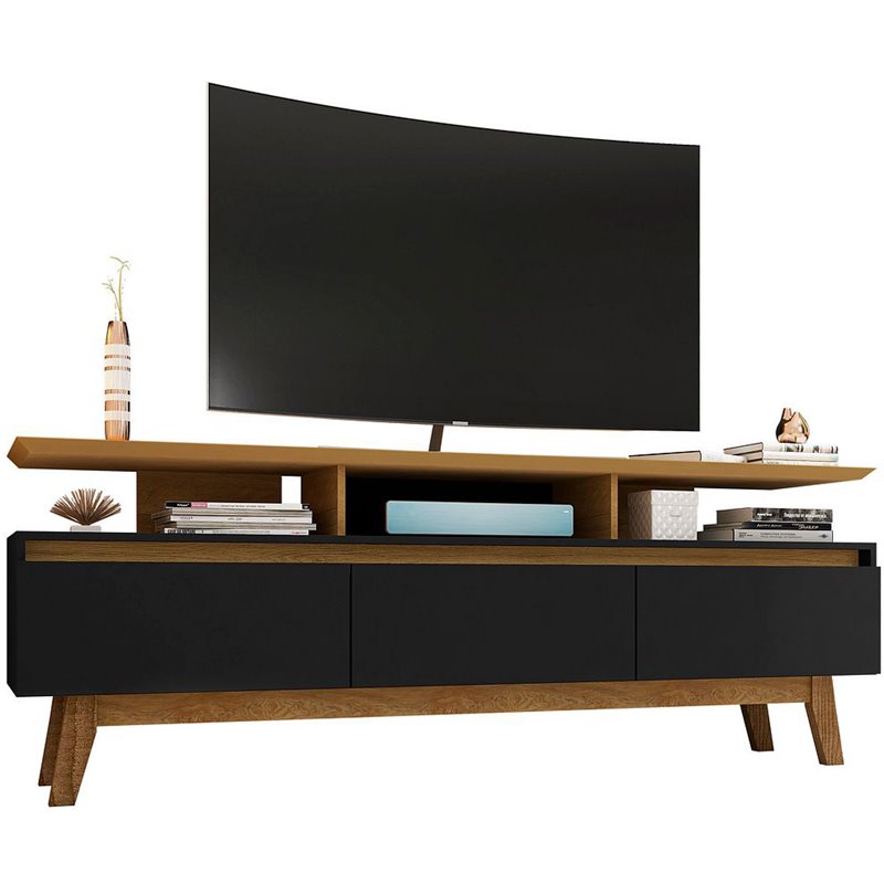 Manhattan Comfort Yonkers Wood TV Stand for TVs up to 65