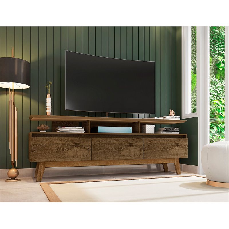 Manhattan Comfort Yonkers Wood TV Stand for TVs up to 65
