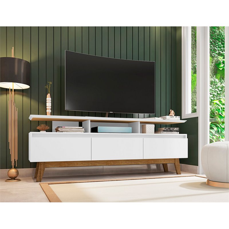 Manhattan Comfort Yonkers Wood TV Stand for TVs up to 65