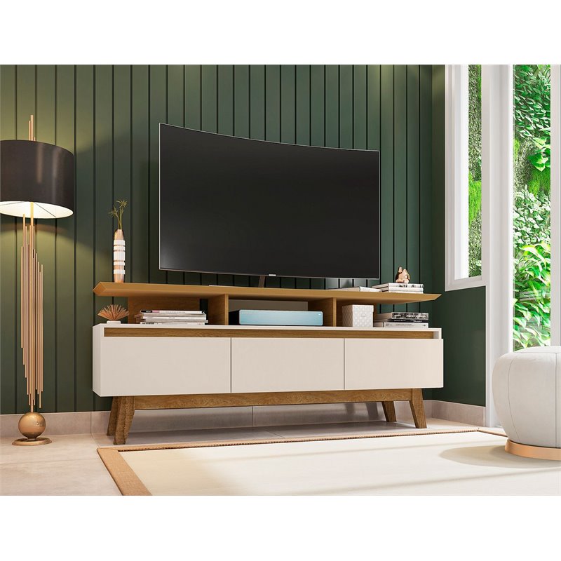 Manhattan Comfort Yonkers Wood TV Stand for TVs up to 60