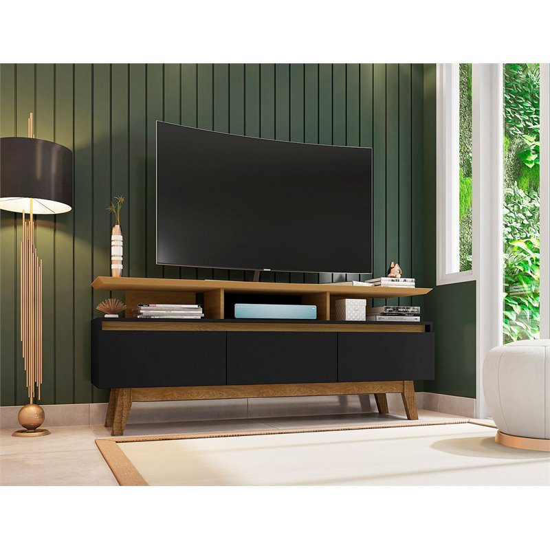 Manhattan Comfort Yonkers Wood TV Stand for TVs up to 60
