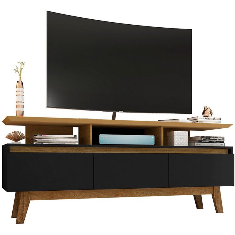 Manhattan Comfort Yonkers Wood TV Stand for TVs up to 60