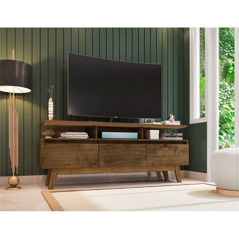 Manhattan Comfort Yonkers Wood TV Stand for TVs up to 60