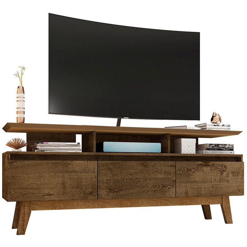 Manhattan Comfort Yonkers Wood TV Stand for TVs up to 60
