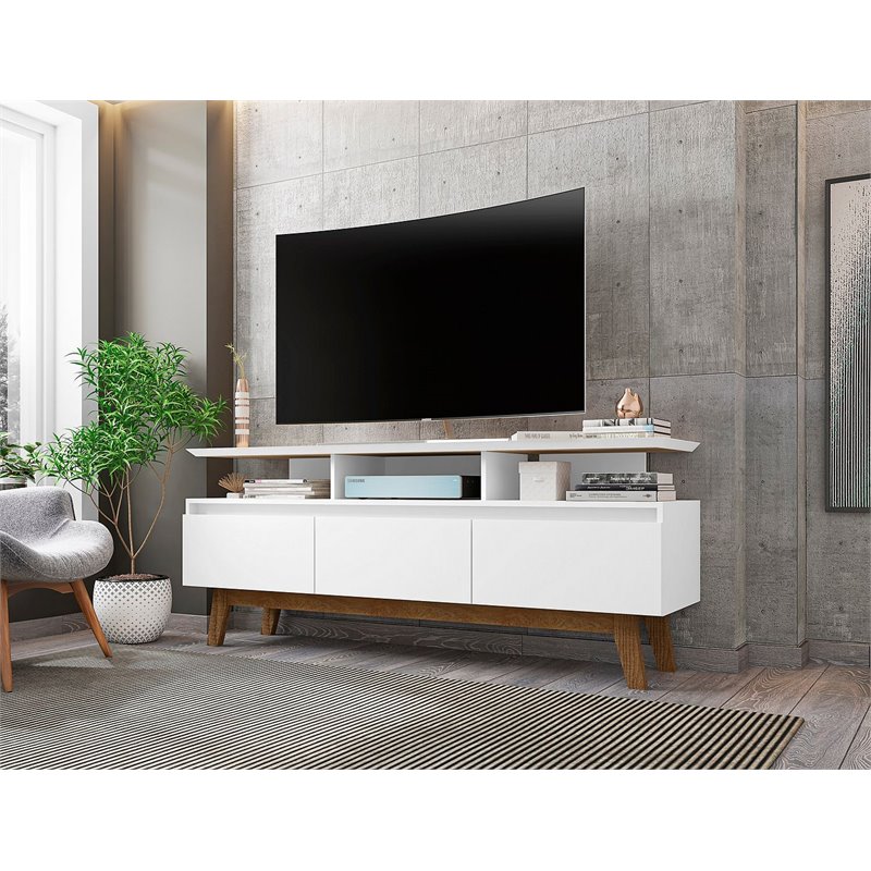 Manhattan Comfort Yonkers Wood TV Stand for TVs up to 60