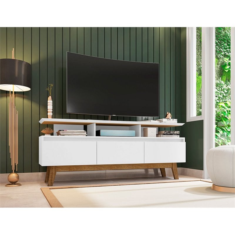 Manhattan Comfort Yonkers Wood TV Stand for TVs up to 60