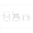 Manhattan Comfort ArchDuke Faux Leather Accent Chair in White/Amber