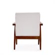 Manhattan Comfort ArchDuke Faux Leather Accent Chair in White/Amber